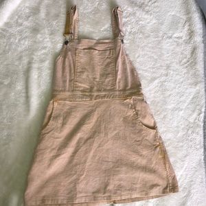 Distressed corduroy dress